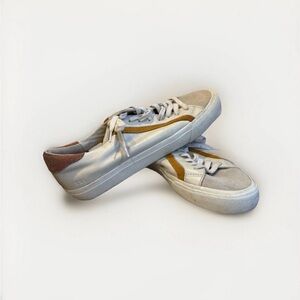 Madewell sidewalk low top sneakers sz 10 W white leather